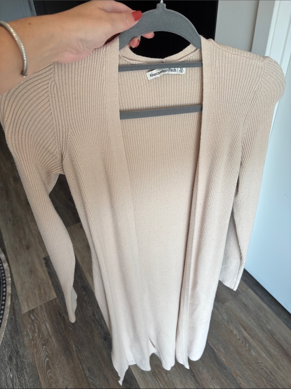 Abercrombie & Fitch Ribbed Open Front Cardigan - Picture 3 of 5